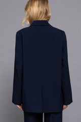 Long slv front button closure blazer | Mixtshop LLC