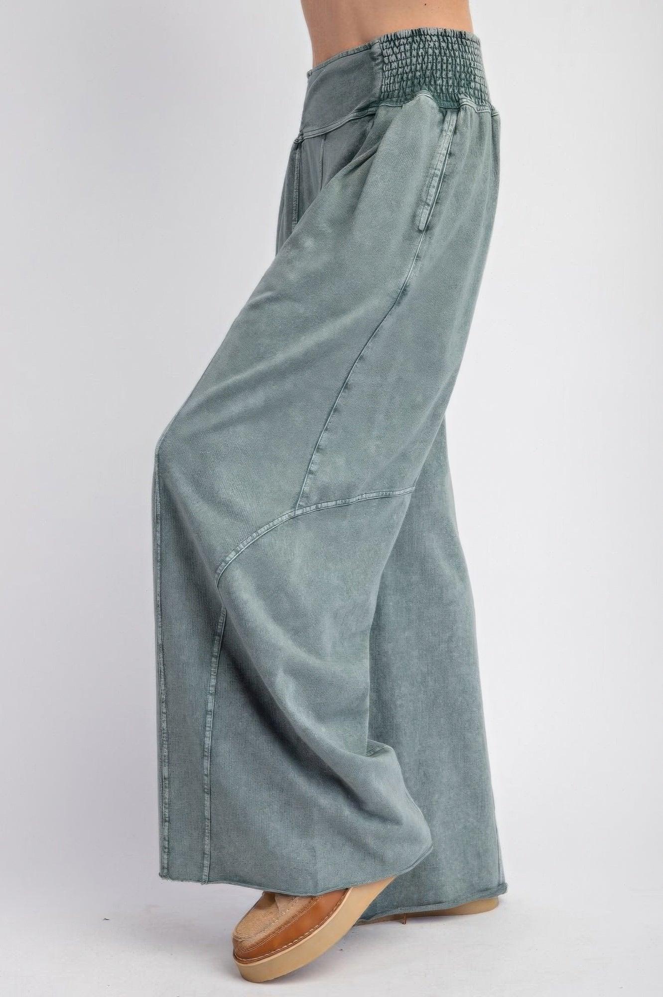 Mineral washed terry knit pants | Mixtshop LLC