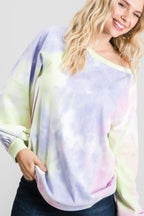 Tie-dye Puff Long Sleeve Top | Mixtshop LLC