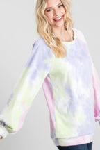 Tie-dye Puff Long Sleeve Top | Mixtshop LLC