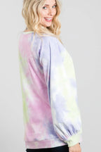Tie-dye Puff Long Sleeve Top | Mixtshop LLC