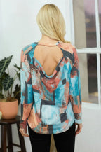 Artistic Open-back Long Sleeve Top | Mixtshop LLC