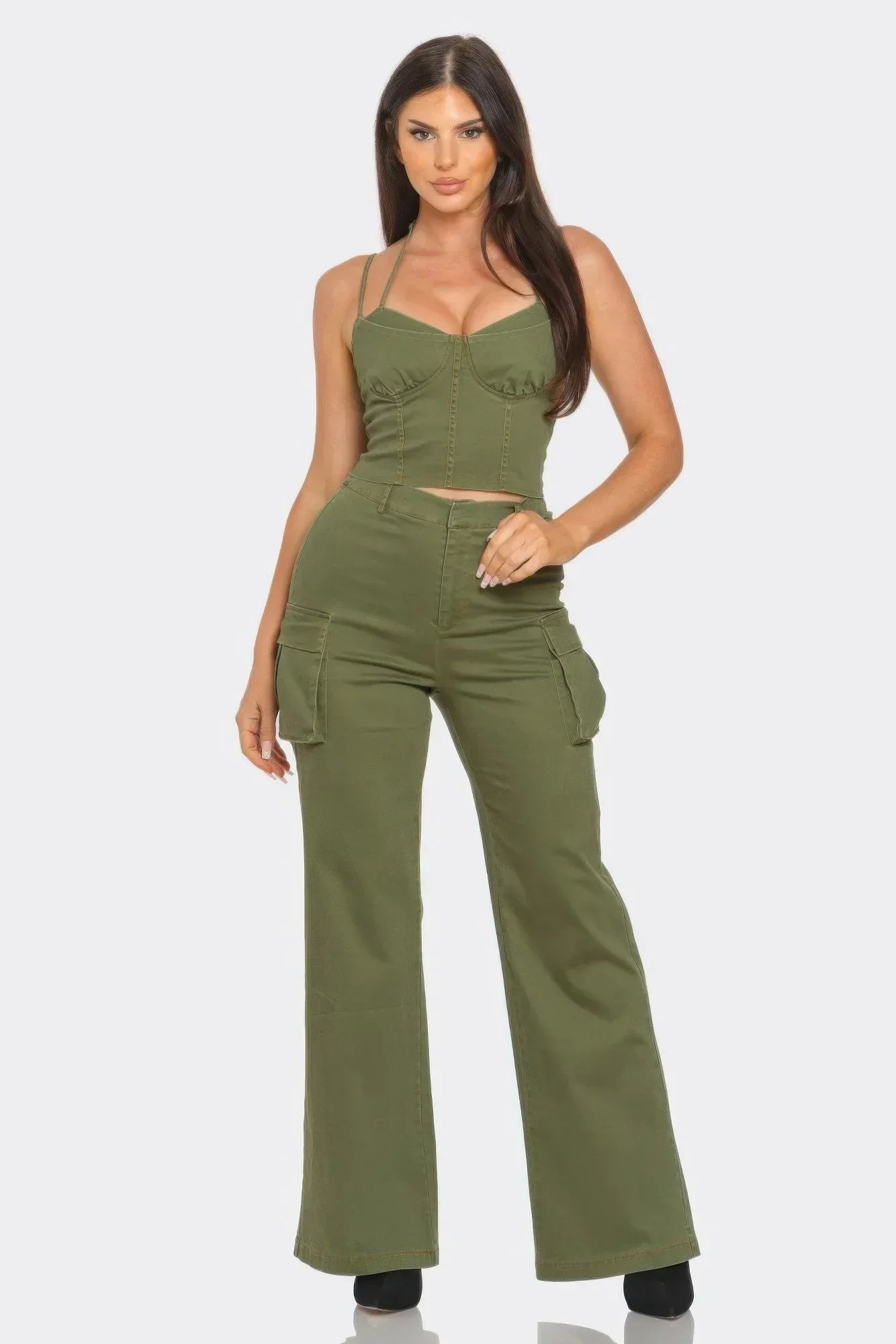 Crop Jacket 3pcs Set Secondary image