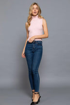 Sleeveless Turtle Neck Sweater Top | Mixtshop LLC