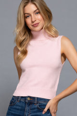 Sleeveless Turtle Neck Sweater Top | Mixtshop LLC