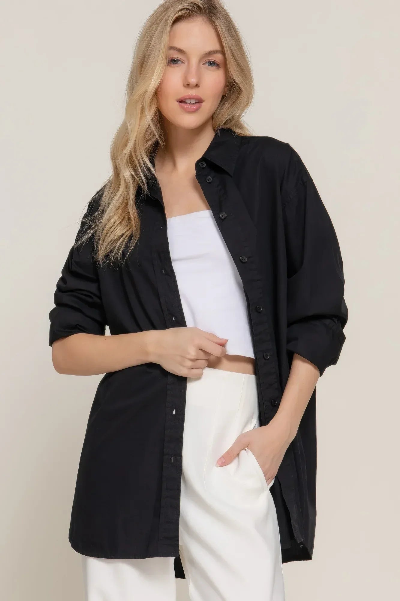 Long Sleeve Loose Fit Shirt | Mixtshop LLC Main image