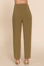High Waist Pintuck Detail Long Pants | Mixtshop LLC