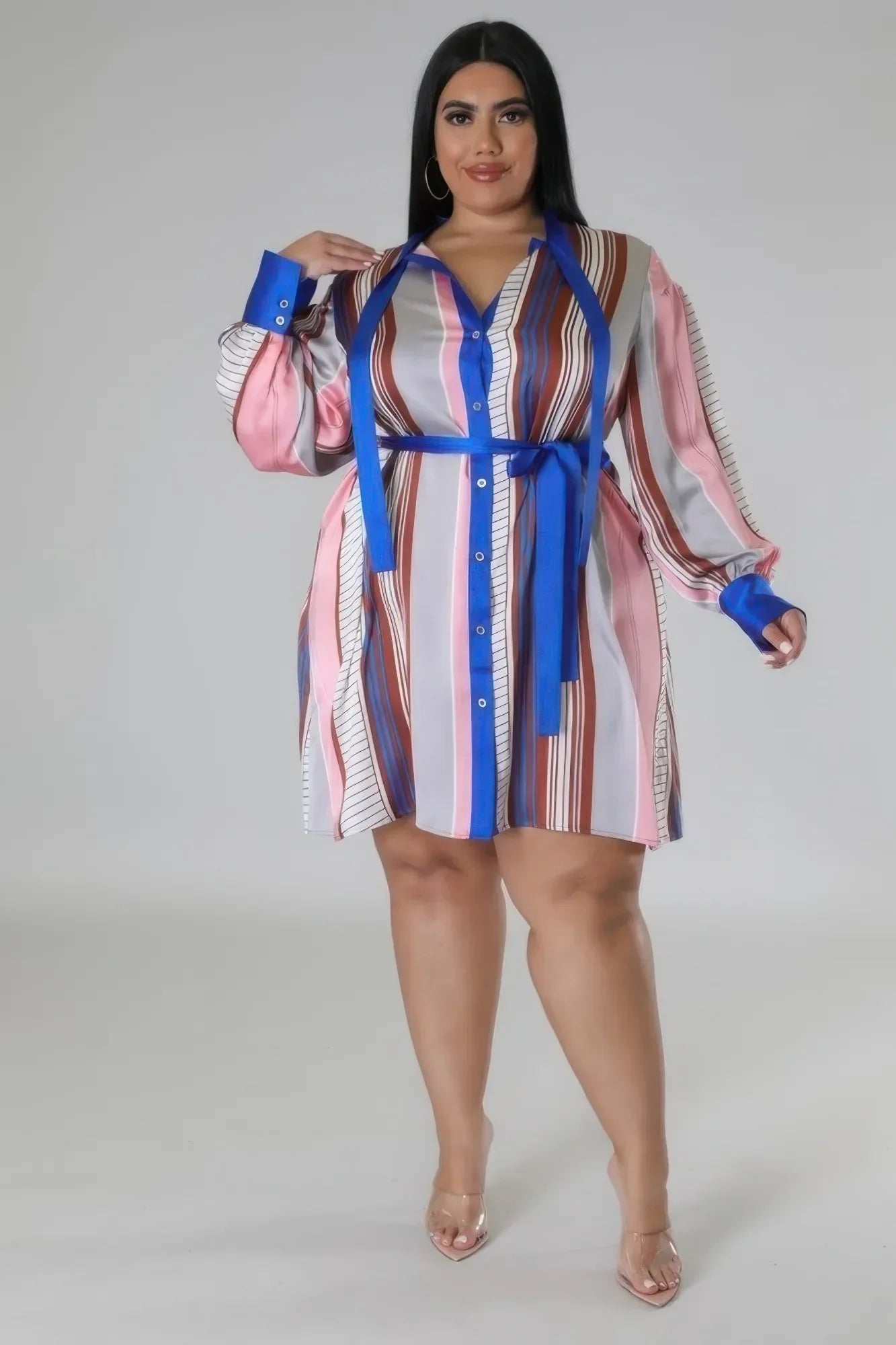 Long Sleeves Non-stretch Dress Secondary image