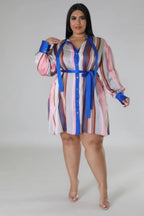 Long Sleeves Non-stretch Dress | Mixtshop LLC