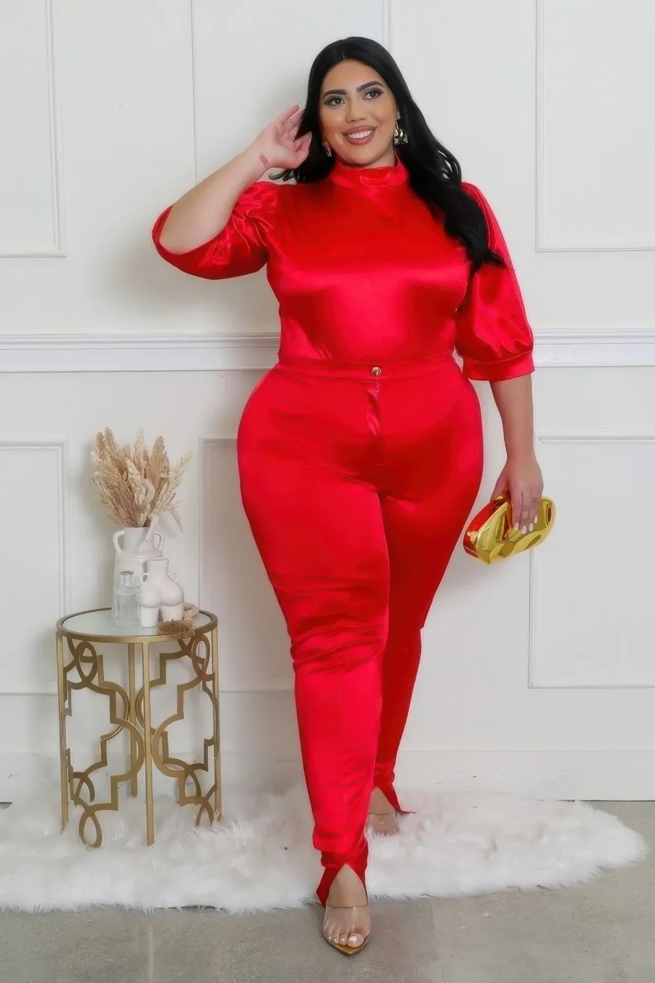 Two Piece Set, Semi-stretch Bodysuit | Mixtshop LLC Main image