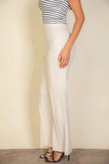 High Waist Stretch Crepe Flare Pants | Mixtshop LLC