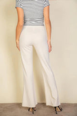 High Waist Stretch Crepe Flare Pants | Mixtshop LLC