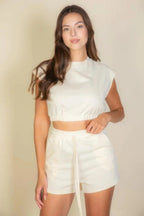 Cap Sleeve Top And Shorts Sets | Mixtshop LLC