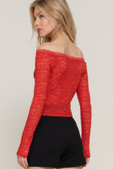 Off The Shoulder Stretch Lace Top | Mixtshop LLC