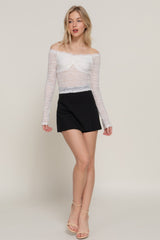 Off The Shoulder Stretch Lace Top | Mixtshop LLC