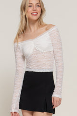 Off The Shoulder Stretch Lace Top | Mixtshop LLC