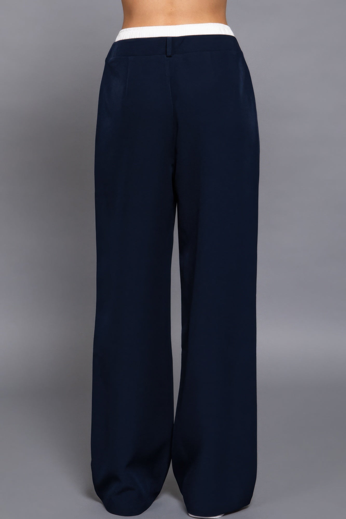 Contrast Waist Boxer Straight Long Pants | Mixtshop LLC