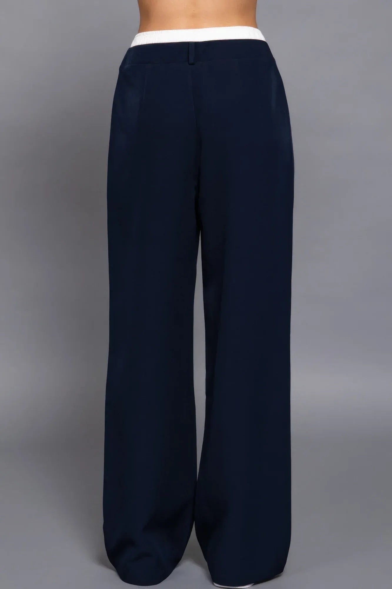 Contrast Waist Boxer Straight Long Pants | Mixtshop LLC