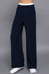 Contrast Waist Boxer Straight Long Pants | Mixtshop LLC
