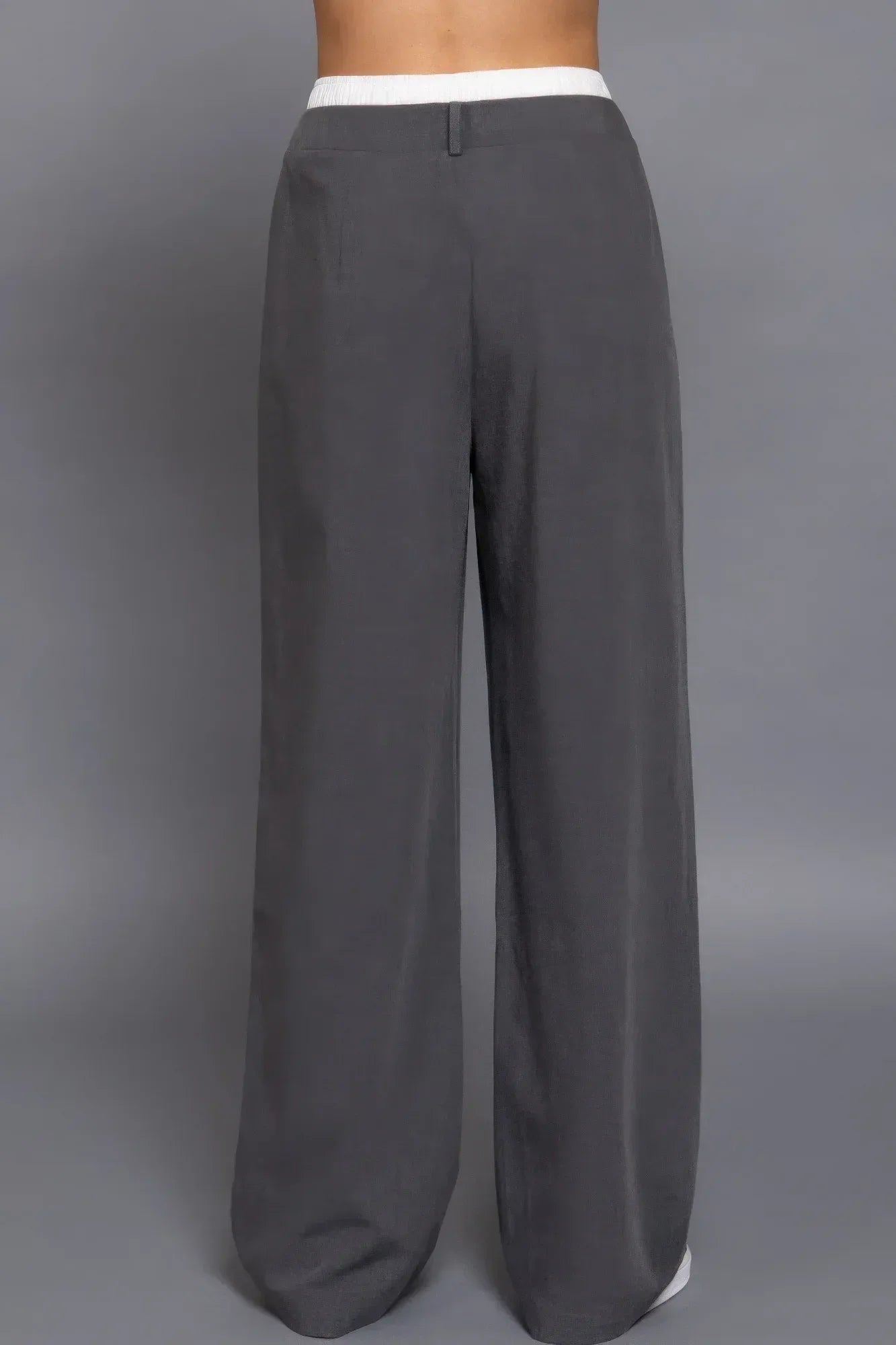Contrast Waist Boxer Straight Long Pants | Mixtshop LLC