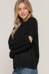 Long Slv Mock Neck Raised Seam Sweater | Mixtshop LLC
