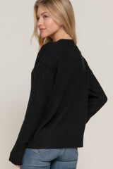 Long Slv Mock Neck Raised Seam Sweater | Mixtshop LLC