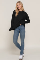 Long Slv Mock Neck Raised Seam Sweater | Mixtshop LLC