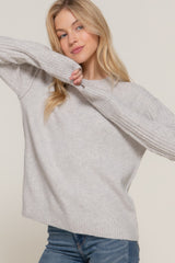Long Slv Mock Neck Raised Seam Sweater | Mixtshop LLC