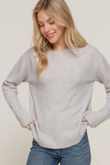 Long Slv Mock Neck Raised Seam Sweater | Mixtshop LLC