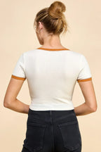 Contrast Reverse Stitch Ringer Top | Mixtshop LLC