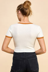 Contrast Reverse Stitch Ringer Top | Mixtshop LLC