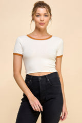 Contrast Reverse Stitch Ringer Top | Mixtshop LLC