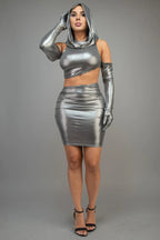 Short Dress With Gloves & Hoodie | Mixtshop LLC