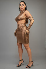 Short Dress With Gloves & Hoodie | Mixtshop LLC