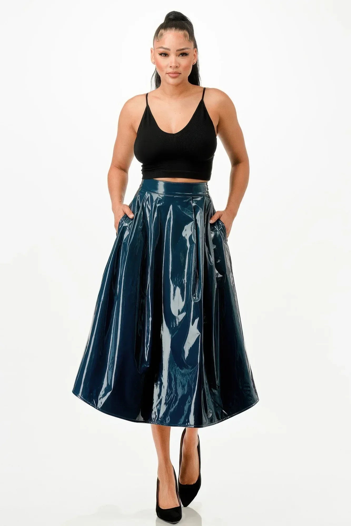 Midi Skirt With Pockets | Mixtshop LLC Main image