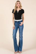 Layers With Bow Detail Short Sleeve Top | Mixtshop LLC