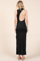 Back Cut Out Side Shirring Side Slit Maxi Dress | Mixtshop LLC
