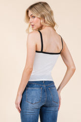 Scallop Edge Detail Cami Top W/ Bow Detail | Mixtshop LLC