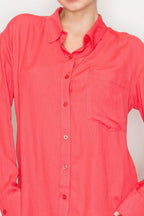 Button Down Collared Linen Shirt | Mixtshop LLC