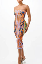 Adjustable Ruching Midi Skirt Set | Mixtshop LLC