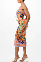 Adjustable Ruching Midi Skirt Set | Mixtshop LLC