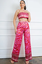 Bra Top And Wide Leg Pants Set | Mixtshop LLC