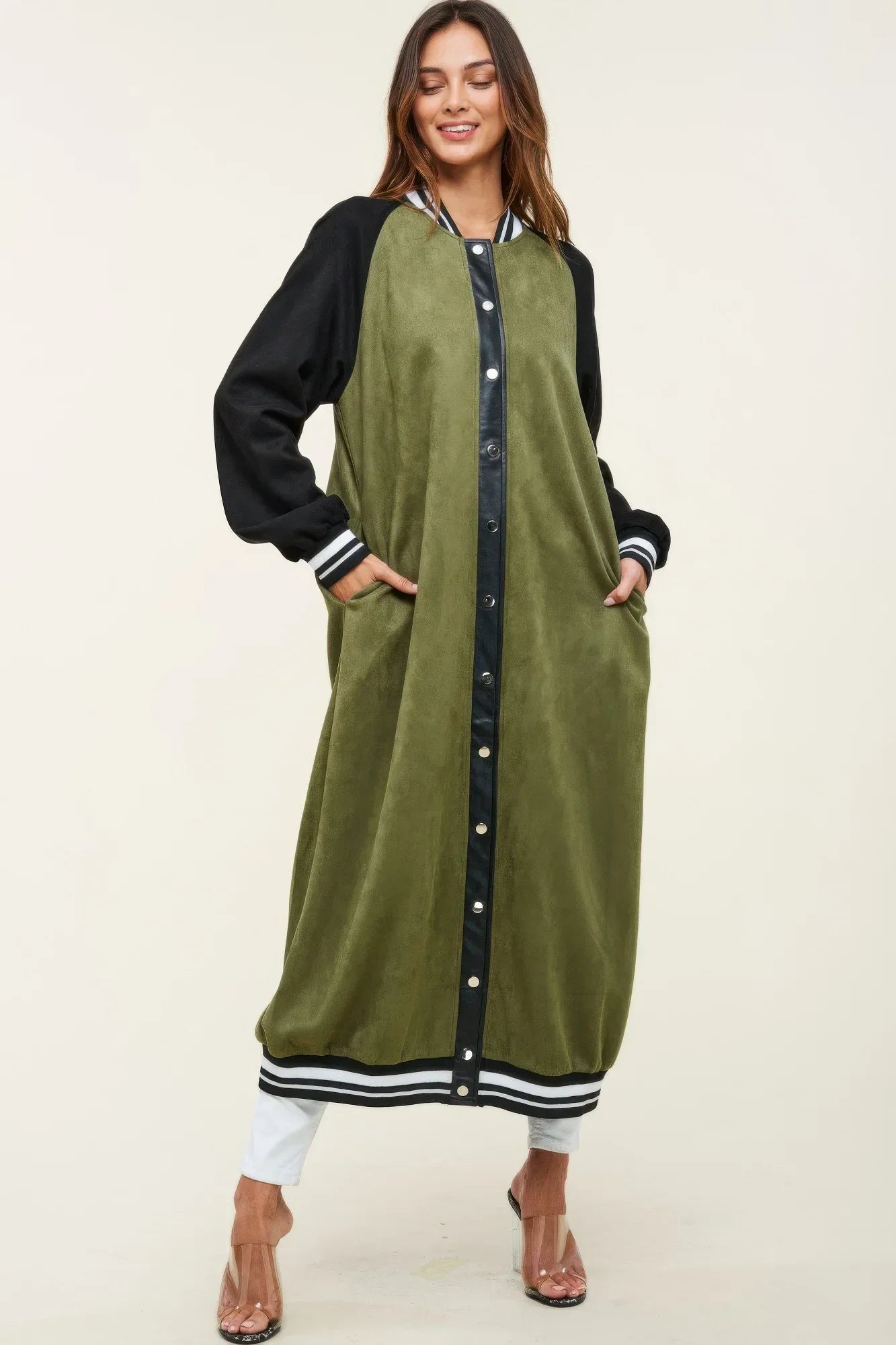 Maxi Faux Suede Jacket Secondary image