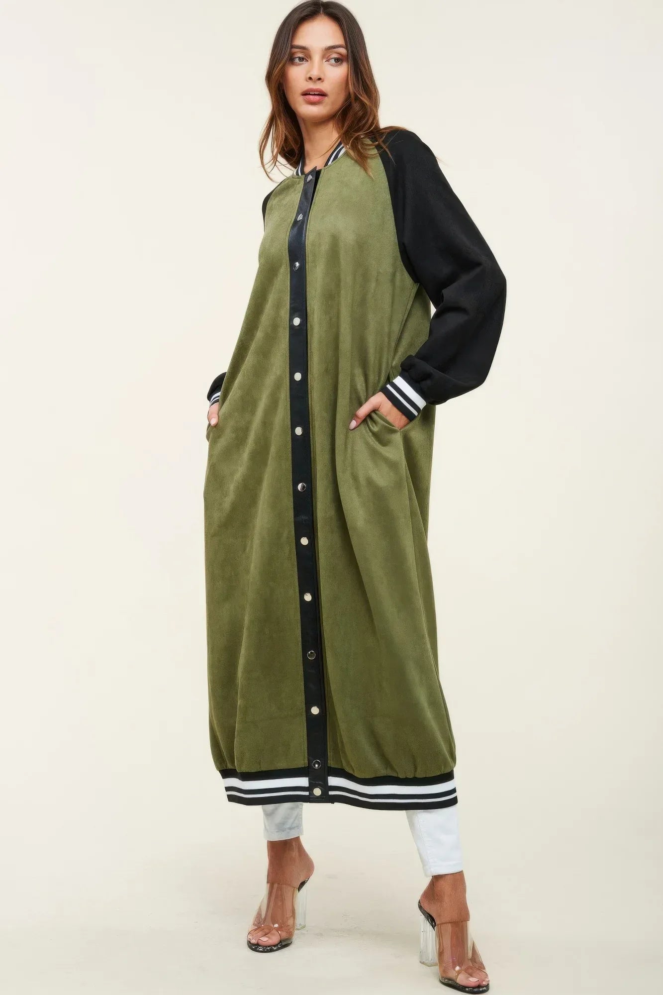 Maxi Faux Suede Jacket | Mixtshop LLC