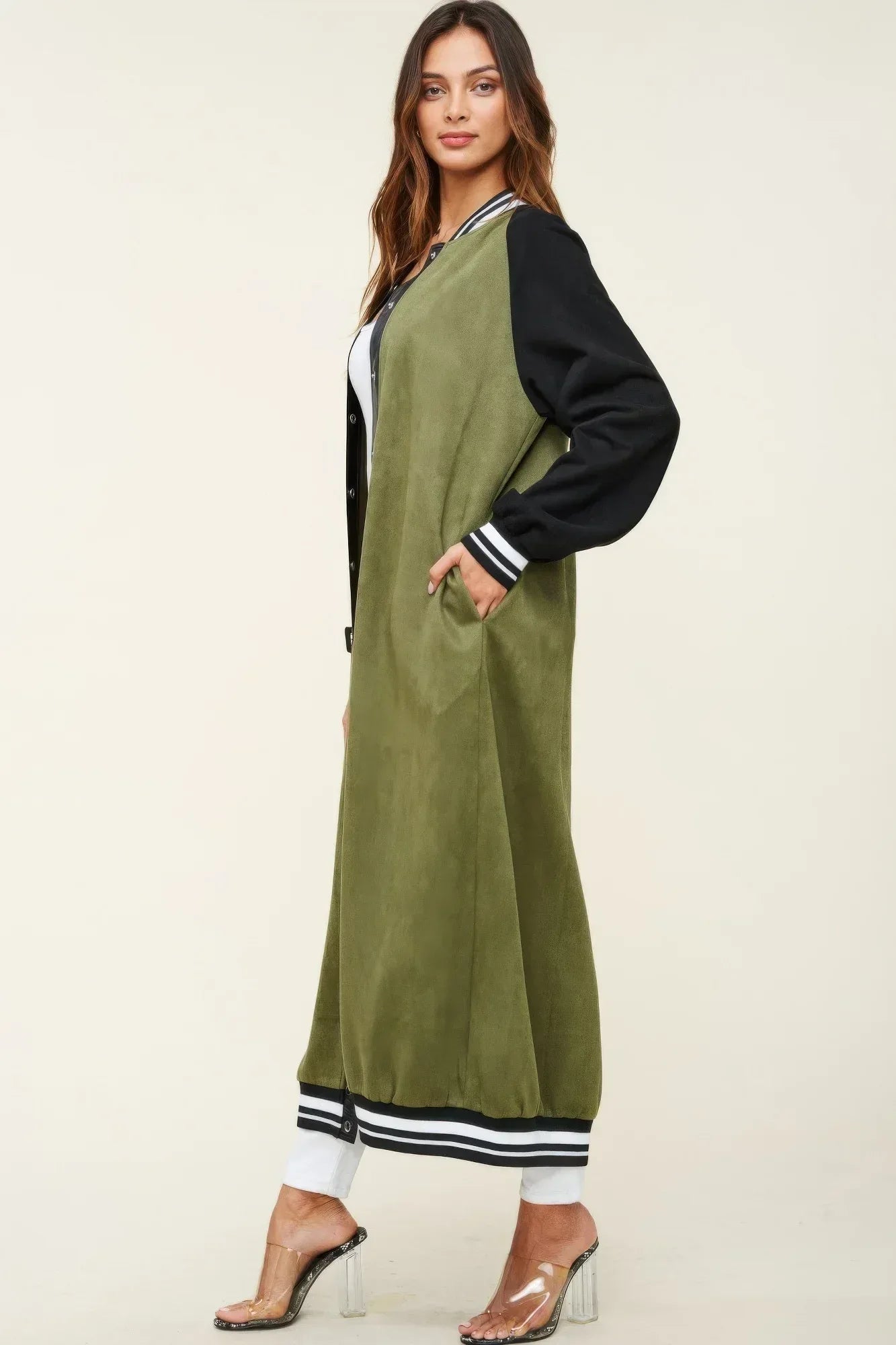 Maxi Faux Suede Jacket | Mixtshop LLC