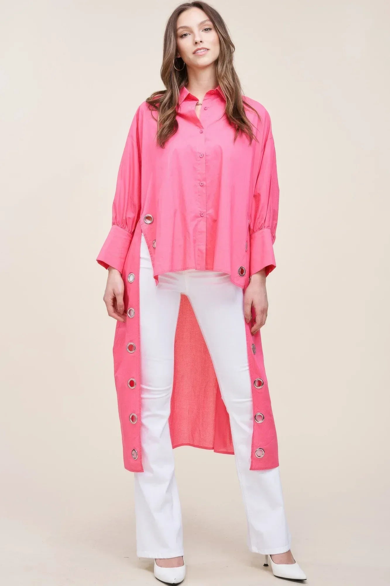 Oversized Shirt With Long Back | Mixtshop LLC Main image