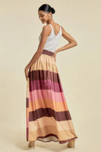 Color Block Maxi Skirt With Pockets | Mixtshop LLC