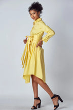 Shirt Dress With Tie Up Belt Detail | Mixtshop LLC