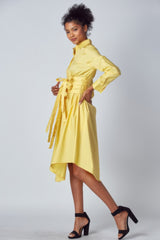 Shirt Dress With Tie Up Belt Detail | Mixtshop LLC