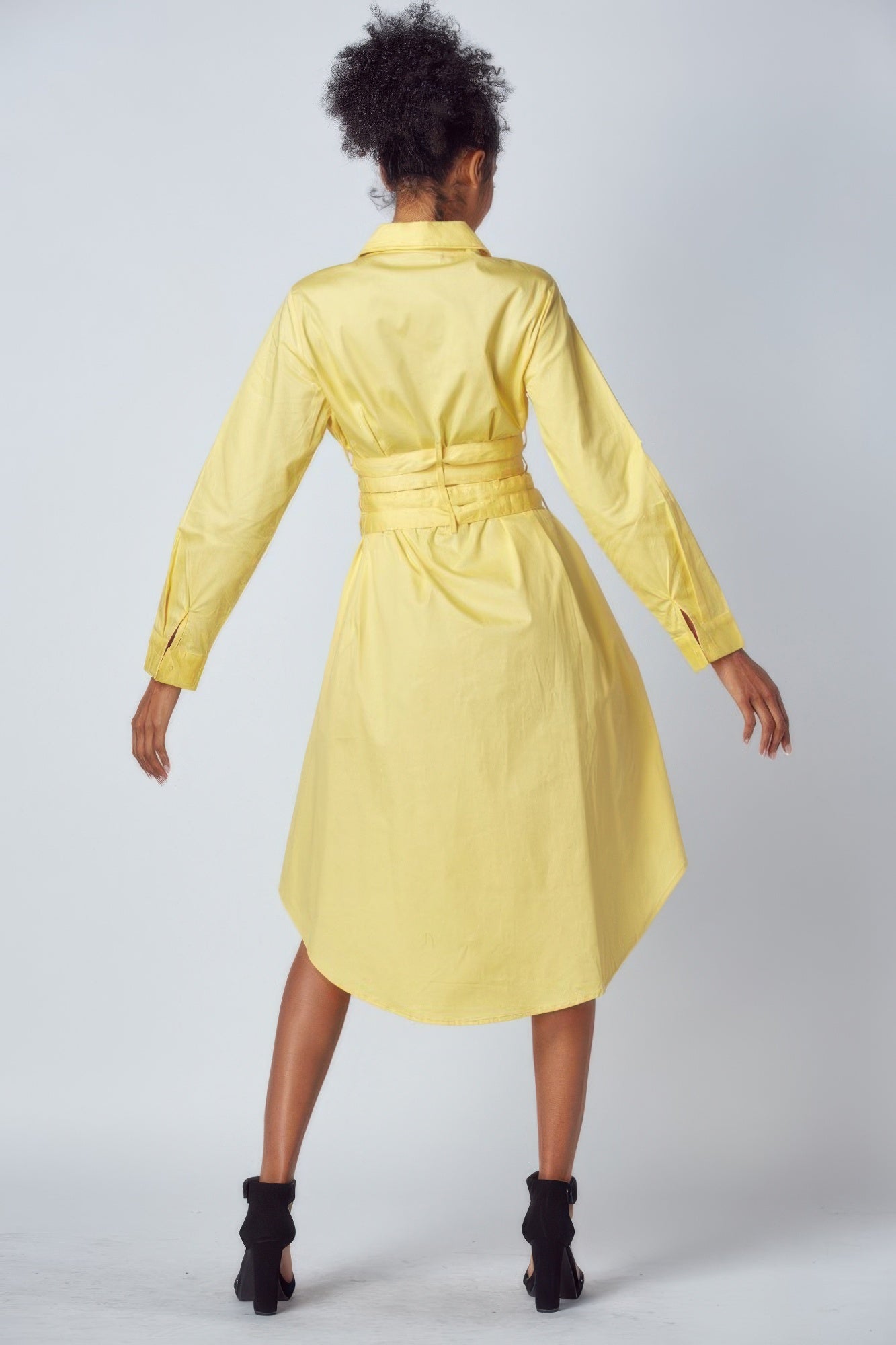 Shirt Dress With Tie Up Belt Detail | Mixtshop LLC